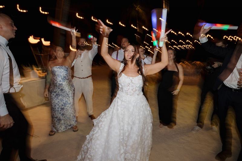 Guests dancing and celebrating at Islamorada Fish Company Florida Keys