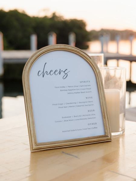 Close-up of centerpieces and table décor at Islamorada Fish Company Florida Keys
