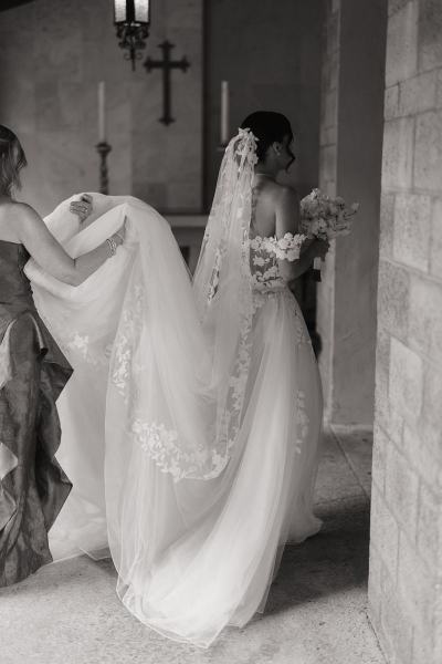 Bride getting ready at Spanish Monastery Miami