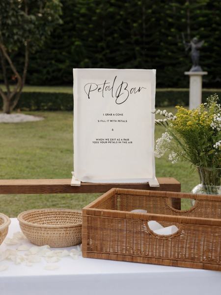 White chairs lined up for ceremony at Cinco Farms Miami