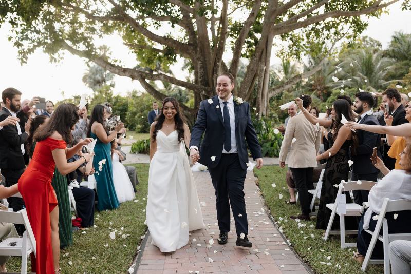 Wide shot of Cinco Farms Miami ceremony setup