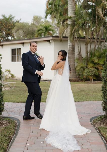 Wide shot of Cinco Farms Miami ceremony setup