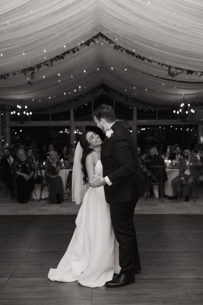 First dance captured with candlelight at Cinco Farms Miami