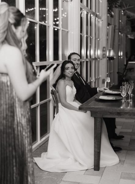 Close-up of speaker holding microphone at Cinco Farms Miami wedding