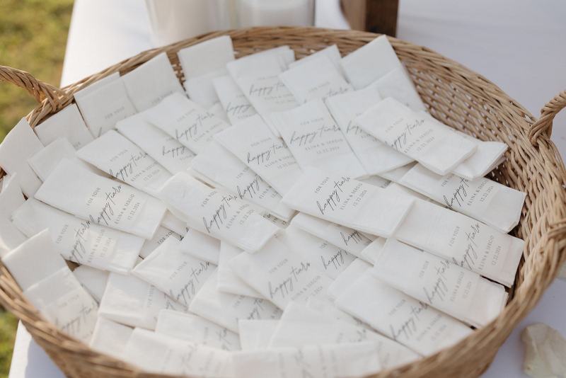 White chairs lined up for ceremony at Cinco Farms Miami