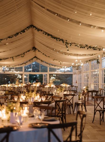 Close-up of votive candles at Cinco Farms Miami wedding reception