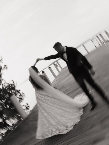 Couple walking hand-in-hand at Islamorada Fish Company Florida Keys